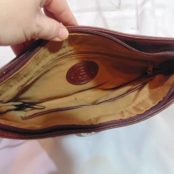 Tan/Brown Aigner Patchwork type purse - Picture 6 of 7